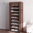 thumbnail image 1 of Tyidzon 8 Tiers Shoe Rack Organizer Large Capacity Tall Shoe Organizer Sturdy Shoe Storage Space Saving Shoe Rack for Closet, Entryway, Bedroom, Coffee, 1 of 6