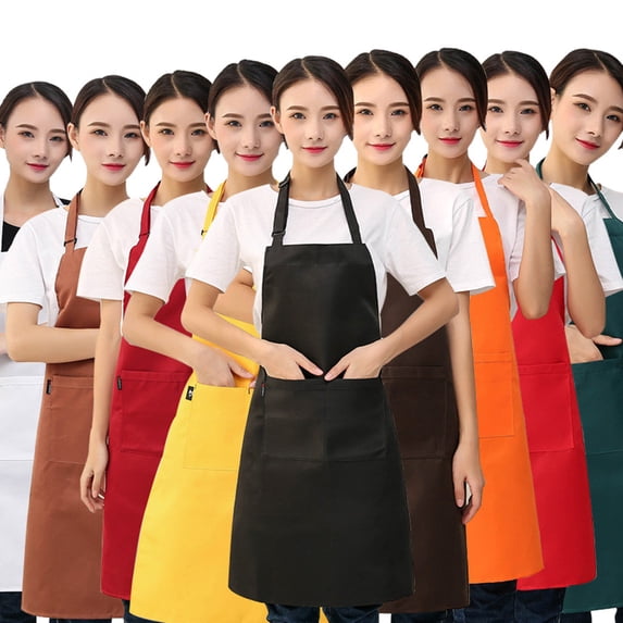 Tyidzon Aprons for Women with Pockets, Chef Apron with Adjustable Neck Strap, Heavy Duty Apron with Pockets, for Cooking, Gardening