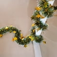 thumbnail image 1 of Tyidzon Artificial Christmas Tree Garland, Glitter Stars Xmas Tree Decorations Tinsel Garland for Stairs Fireplace Holiday Party Xmas Decor 7FT, 1 of 6