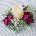 thumbnail image 1 of Tyidzon Artificial Leaves Wreaths Candle Rings Wreaths 9.84 Inch Small Wreath Pillar Candle Holder for Wedding Home Door Tabletop Decoration, 1 of 7