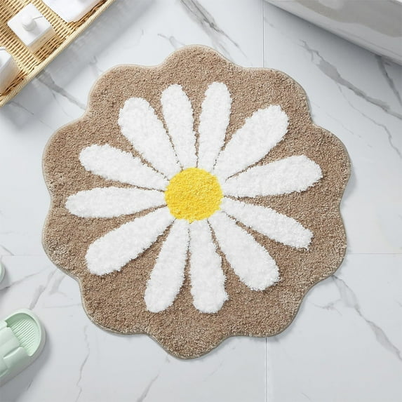 Tyidzon Bath Mat Bathroom Rug Non Slip Super Absorbent Quick Dry Thin Bath Mats for Bathroom Floor Bathtub Vanity Bathmat Door Mat Easy Care