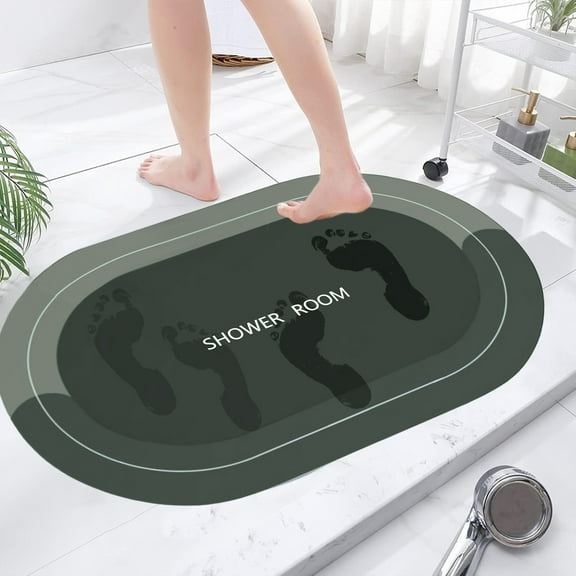 Tyidzon Bathroom Rug Super Absorbent Quick Dry Non Slip Backing Washable Bathroom Floor Mats Shower Rugs for in Front of Bathtub Shower Room 15 x 23 Inch