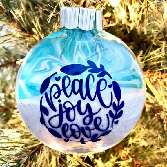 Tyidzon Beach Christmas Ornaments, 2D Beach Theme Decor 2.7 Inch Christmas Tree Ornaments, Hanging Ornaments for Xmas Tree Holiday Party Decorations