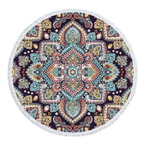 Tyidzon Beach Towel Lightweight Round Printed, Sand Free, Soft Absorbent Beach Towels for Travel Sports Pool Swimming Bath Camping Seaside Holiday