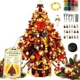 thumbnail image 1 of Tyidzon Beaded Christmas Tree Kit, Diy Handmade Pearl-Style Holiday Craft with Lights for Tabletop Decor and Holiday Gift, 1 of 5