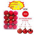 thumbnail image 1 of Tyidzon Christmas Ball Ornaments for Christmas Tree, 24Pc Shatterproof Christmas Ornaments Set Glittering Hanging Balls for Holiday Wedding Party Decorations (Free Snowflake), 1 of 4