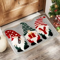 Tyidzon Christmas Bath Mat Bathroom Rug Non Slip Super Absorbent Quick Dry Thin Bath Mats for Bathroom Floor Bathtub Vanity Bathmat Door Mat Easy Care