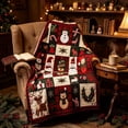 thumbnail image 1 of Tyidzon Christmas Blanket, Flannel Throw Blanket with Snowman Reindeer Plaid for Couch Bed Sofa, Holiday Decor, Xmas Festival Gifts 30 x 39 in, 1 of 9