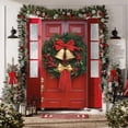 thumbnail image 1 of Tyidzon Christmas Door Cover - 35x71" Christmas Decorations Backdrop with Wreath Xmas Door Banner Hanging Ornaments for Home Wall Party Holiday Front Door Decor, 1 of 7