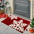 thumbnail image 1 of Tyidzon Christmas Doormat Holiday Door Mat Winter Christmas Snowflake Indoor/Outdoor Welcome Mat Floor Doormat for Home Decoration Christmas Rug Entryway Front Porch Decor, Red, 15.7X23.6 Inch, 1 of 9