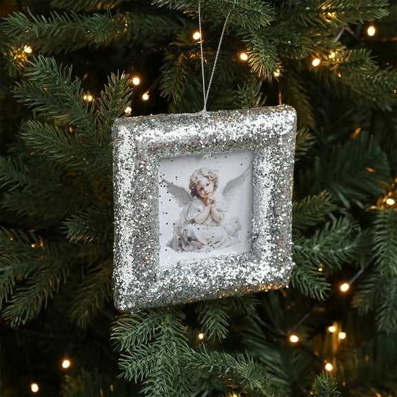 Tyidzon Christmas Picture Frame Ornaments Christmas Pendant for Xmas Tree, Hanging Christmas Tree Decor, Simulated Photo Frame Props Decorative