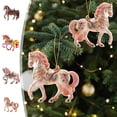 thumbnail image 1 of Tyidzon Christmas Tree Decoration, Xmas Tree Hanging Ornaments Acrylic Flat with Colorful Horses 3" 2D Cute Pendant Gifts for Xmas Tree Home Holiday Party Indoor Decor, 1 of 7