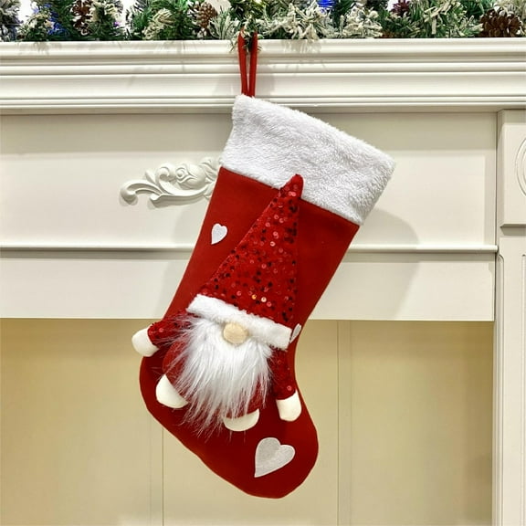 Tyidzon Christmas Tree Decorations Christmas Stockings with Initials, Knitted Stockings for Family, Kids, Xmas Tree, Fireplace, Holiday Party Gifts
