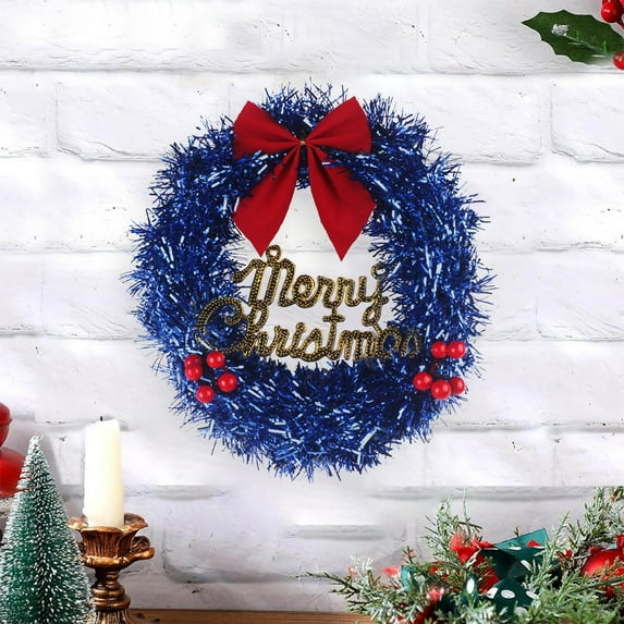 Tyidzon Christmas Wreath for Front Door Artificial Wreath Christmas Decorations for Fireplaces Stairs Door Window Holiday Festival Wedding Christmas Decorations