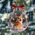 thumbnail image 1 of Tyidzon Crystal Glass Christmas Ball Ornaments - 3.1" Cute Dog Christmas Tree Decorations Clear Hanging Balls for Xmas Trees Home Party Indoor Decor(Corgi), 1 of 6