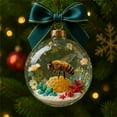 thumbnail image 1 of Tyidzon Crystal Glass Christmas Ball Ornaments - 3.1" Vivid Animals Christmas Tree Decorations Clear Hanging Balls for Xmas Trees Home Holiday Party Indoor Decor(Bee), 1 of 3