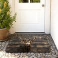 thumbnail image 1 of Tyidzon Deer Head Welcome Mat, Non Slip Absorbent Doormat, Decorative Crystal Velvet Entry Rug for Front Door Kitchen Bath, 16 x 24 inch, 1 of 7