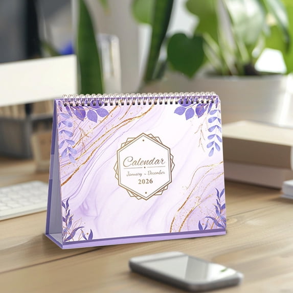 Tyidzon Desk Calendar 2026, January 2026 - December 2026 Monthly Planner Paper Office Desktop 8"X 10", 12-Months, Planning and Organizing Calendar for Home, Office, Holiday, Vacation