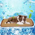 thumbnail image 1 of Tyidzon Dog Cooling Mat Modern Soft Cat Bed Anti Anxiety Pet Bed for Cats Or Small Dogs, Brown, 1 of 6
