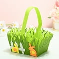 thumbnail image 1 of Tyidzon Easter Basket, Portable Non-Woven Basket Decorations Easter Basket Home Textile Storage Bins, Easter Candy Basket for Egg, Green, 1 of 9