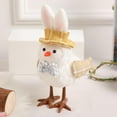 thumbnail image 1 of Tyidzon Easter Birds 10 Inch Holiday Standing Birds Ornaments with Long Leg & Printed Scarf and Bow for Fireplace Table Indoor Home Party Idea Gift Easter Decorations, 1 of 3