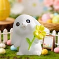 thumbnail image 1 of Tyidzon Easter Bunny Figurine Resin Rabbit Tabletop Decor, Spring Home Mantel Shelf Entryway Ornament, Easter Decorations Party Favors Gift, 1 of 6