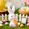 thumbnail image 1 of Tyidzon Easter Bunny Figurine Resin Rabbit Tabletop Decor, Spring Home Mantel Shelf Entryway Ornament, Easter Decorations Party Favors Gift, 1 of 6