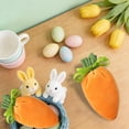 thumbnail image 1 of Tyidzon Easter Carrot Drawstring Bag, 9.5 Inch Flocked Candy Pouch with Drawstring Cord, Spring Easter Basket Stuffer for Egg Hunt Party Favors, 1 of 6