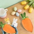 thumbnail image 1 of Tyidzon Easter Carrot Drawstring Bag, 9.5 Inch Flocked Candy Pouch with Drawstring Cord, Spring Easter Basket Stuffer for Egg Hunt Party Favors, 1 of 6