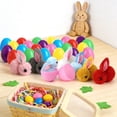 thumbnail image 1 of Tyidzon Easter Eggs with Plush Bunny Inside, 12/24 Pack Plush Rabbit in Plastic Eggs, 2.8" Mini Surprise Easter Toys for Basket Stuffers Eggs Hunt Party Favors, 1 of 8