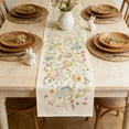 thumbnail image 1 of Tyidzon Easter Table Runner, 47 Inch Linen Spring Table Runner with Bunny and Easter Eggs Pattern, Farmhouse Dining Table Decor for Easter Home, 1 of 6