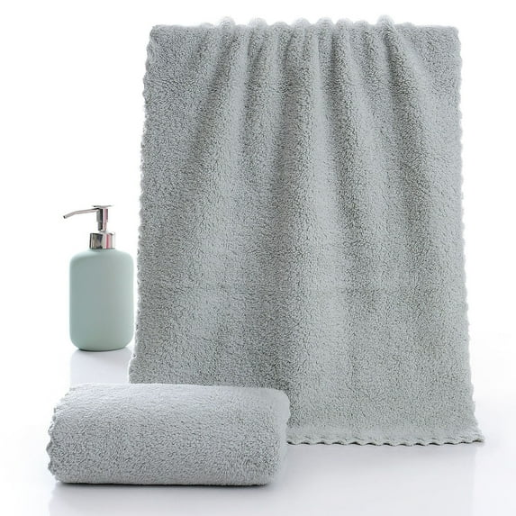 Tyidzon Face Towels Soft Hand Towels for Bathroom Absorbent Quick Dry - Gentle Skin-Friendly Easy to Rinse Wash Cloths for Showering Towels 12X24 Inch, Light Gray