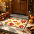 thumbnail image 1 of Tyidzon Fall Bathroom Rug, Soft Absorbent Maple Leaf Bath Mat, Thanksgiving Floor Mat with Non-Slip Rubber Backing 23.6 x 15.8 in, 1 of 6