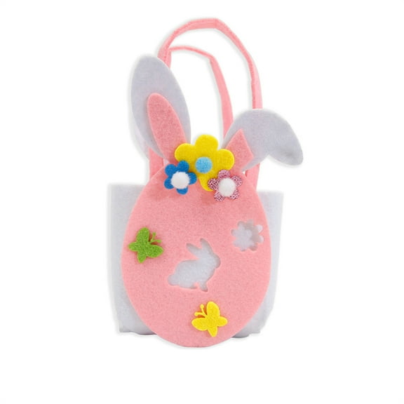 Tyidzon Felt Gift Bag - Easter Bunny Basket Small Treat Bags for Easter, Birthday Party Favors and Snack Pouches