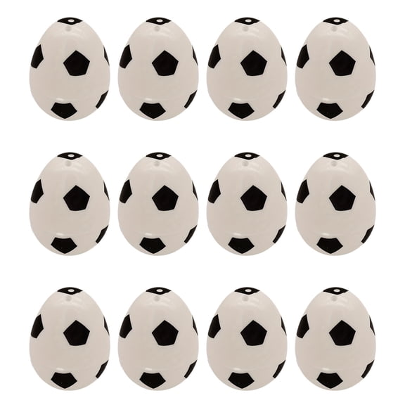 Tyidzon Fillable Easter Eggs, 12 Pack Plastic Easter Eggs with Sports Theme, 2.4" Snap Open Eggs for Easter Basket Fillers Eggs Hunt Party Supplies