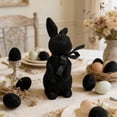thumbnail image 1 of Tyidzon Flocked Bunny Easter Decorations with Bow Ties, Rabbit Figurines for Easter Centerpieces, Spring Home Tabletop Shelf Decor & Seasonal Gift, 1 of 6