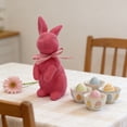 thumbnail image 1 of Tyidzon Flocked Bunny Easter Decorations with Bow Ties, Rabbit Figurines for Easter Centerpieces, Spring Home Tabletop Shelf Decor & Seasonal Gift, 1 of 6