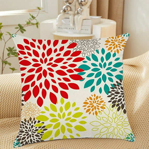 Tyidzon Flower Throw Pillow Case 18X18 Inch Outdoor Decor Pillow Covers for Living Room Sofa Couch Patio Funiture Garden Cushion Case
