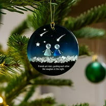 Tyidzon Friends Are Like Stars Friendship Gifts for Women, Best Friend Christmas Ornament Gift, Keepsake Decoration, Sentimental Friendship Gifts for Women Friends