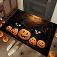 thumbnail image 1 of Tyidzon Halloween Bathroom Rug Halloween Pumpkin Theme Fall Welcome Bath Mat, Outdoor Entrance Door Mat for Home Living Bedroom Bathroom, 1 of 6