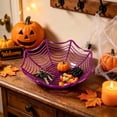 thumbnail image 1 of Tyidzon Halloween Candy Bowl Spider Web Trick or Treat Dish Decorations Indoor, Plastic Bowl Spooky Party Table Decor Snack Serving Dishes, 1 of 6