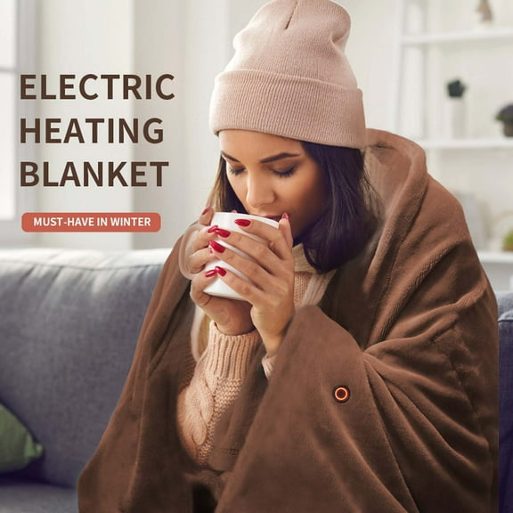 Tyidzon Heating Blanket Warm Body Heating Blanket Heating Pad Heating Home Shawl Warm Nap Blanket Temperature Control
