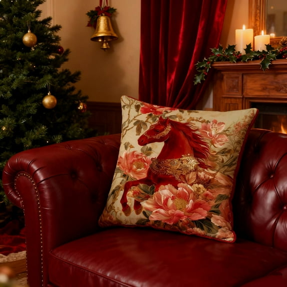 Tyidzon Horse Pillow Cover 18x18 Inch, Farmhouse Western Decorative Pillow Cover, Throw Cushion Pillowcase for Sofa Couch