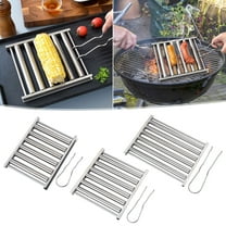 Tyidzon Hotdog Roller Grill Stainless Steel Sausage Roller Rack, Grilling Accessories BBQ Hot Dog Griller for Evenly Cooked Hot Dogs