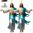 thumbnail image 1 of Tyidzon Jesus Car Mirror Hanging Accessories, Acrylic Rear View Mirror Ornaments 2D Religious Car Charm for Auto Interior Christian Gifts, Christmas Tree Decorations (2PCS), 1 of 7