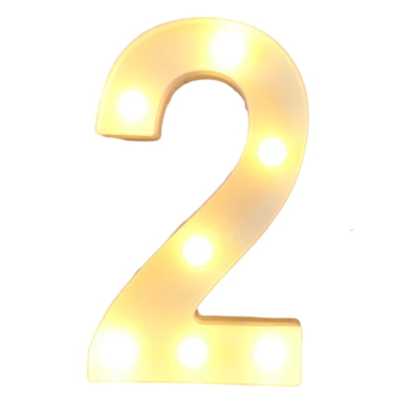 Tyidzon LED Number Lights Sign Light up Number Sign for Night Light Wedding Birthday Party Battery Powered Christmas Lamp Home Bar (2)
