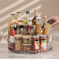 thumbnail image 1 of Tyidzon Lazy Susan Organizer - Rotating Spice Rack for Cabinet, Plastic Seasoning Turntable for Kitchen Countertop Table Top Pantry, Clear 9", 1 of 4