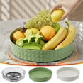 thumbnail image 1 of Tyidzon Lazy Susan Organizer - Rotating Spice Rack for Cabinet, Plastic Seasoning Turntable for Kitchen Countertop Table Top Pantry, Green 9", 1 of 6