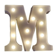 Tyidzon Light up LED Marquee Letters Lights, Alphabet M Letters Sign for Night Light Girls Bedroom Wedding Birthday Party Lamp Home Bar Christmas Decor