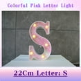 thumbnail image 1 of Tyidzon LED Marquee Letter Lights Colorful Pink Light Up Letter Light Decoration Gift Letters for Wall Decor High School College Table Centerpieces Decor Party Supplies, S, 1 of 3